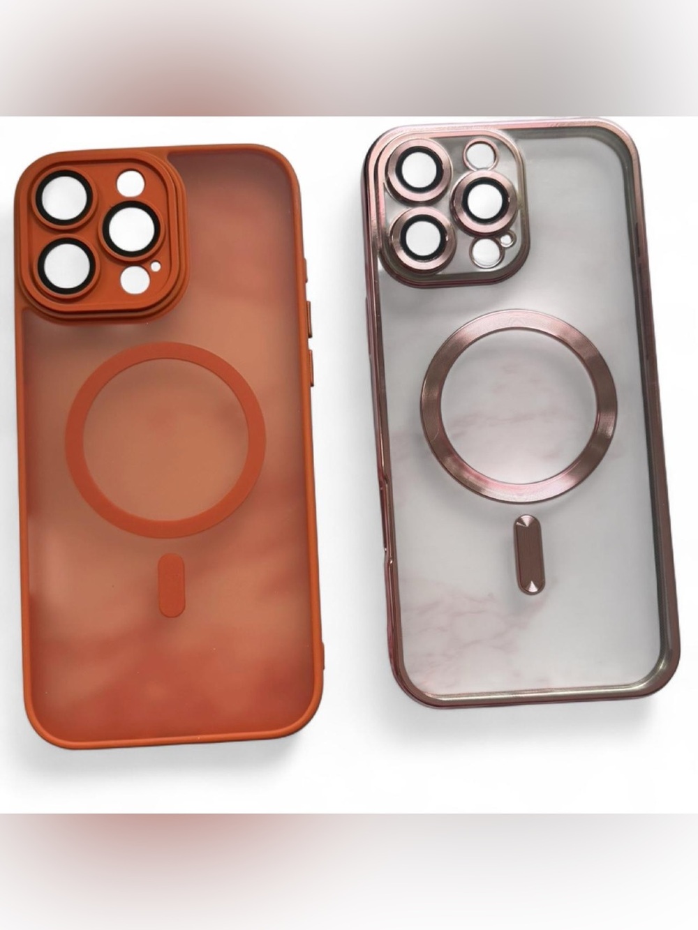 Amazon MagSafe- FOR IPHONE 16 PRO MAX in Orange and Rose Gold